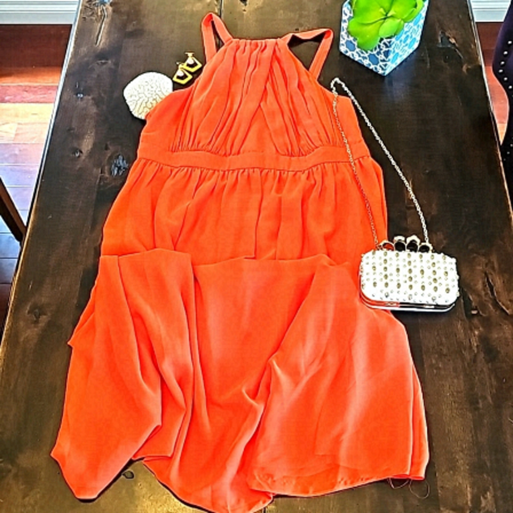 Addition Elle Orange Maxi Dress